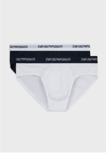 Slip Emporio Armani - Bipack Bianco Blu - CC717 111321