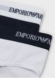 Slip Emporio Armani - Bipack Bianco Blu - CC717 111321