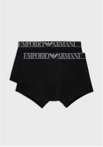 BIPACK BOXER EMPORIO ARMANI - BANDA LOGO -  111769 - NERO/NERO